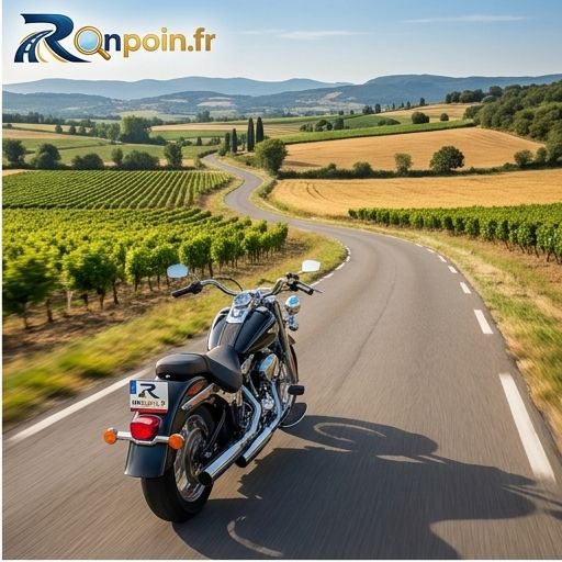 Trail routier sur une route de montagne
